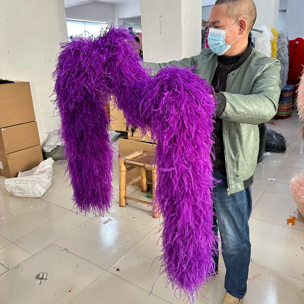 High-Density Ostrich Feather Performance Boa
