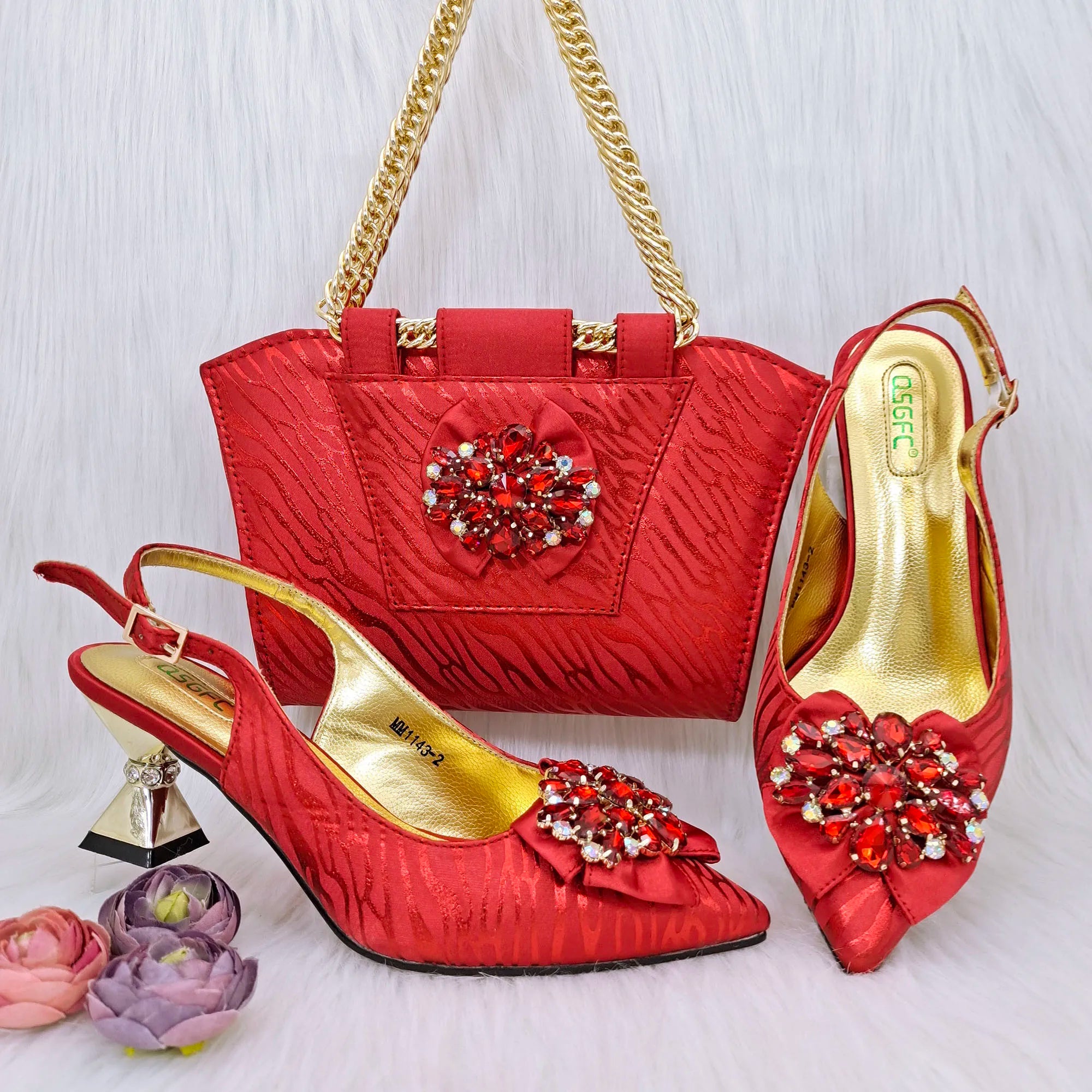 Charming Shoes And Bag Matching Set