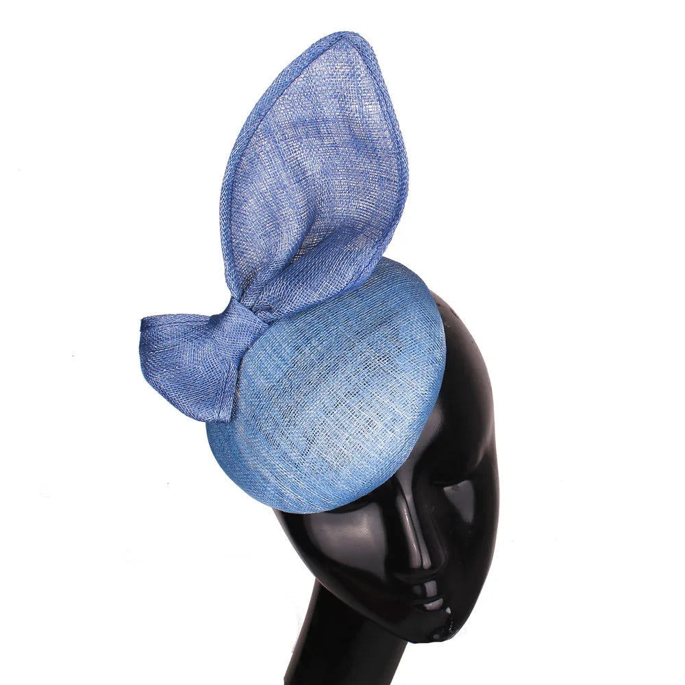 25cm 4-Layer Sinamay Bow Fascinator Headband Kentucky Derby Tea Party Pillbox Hat