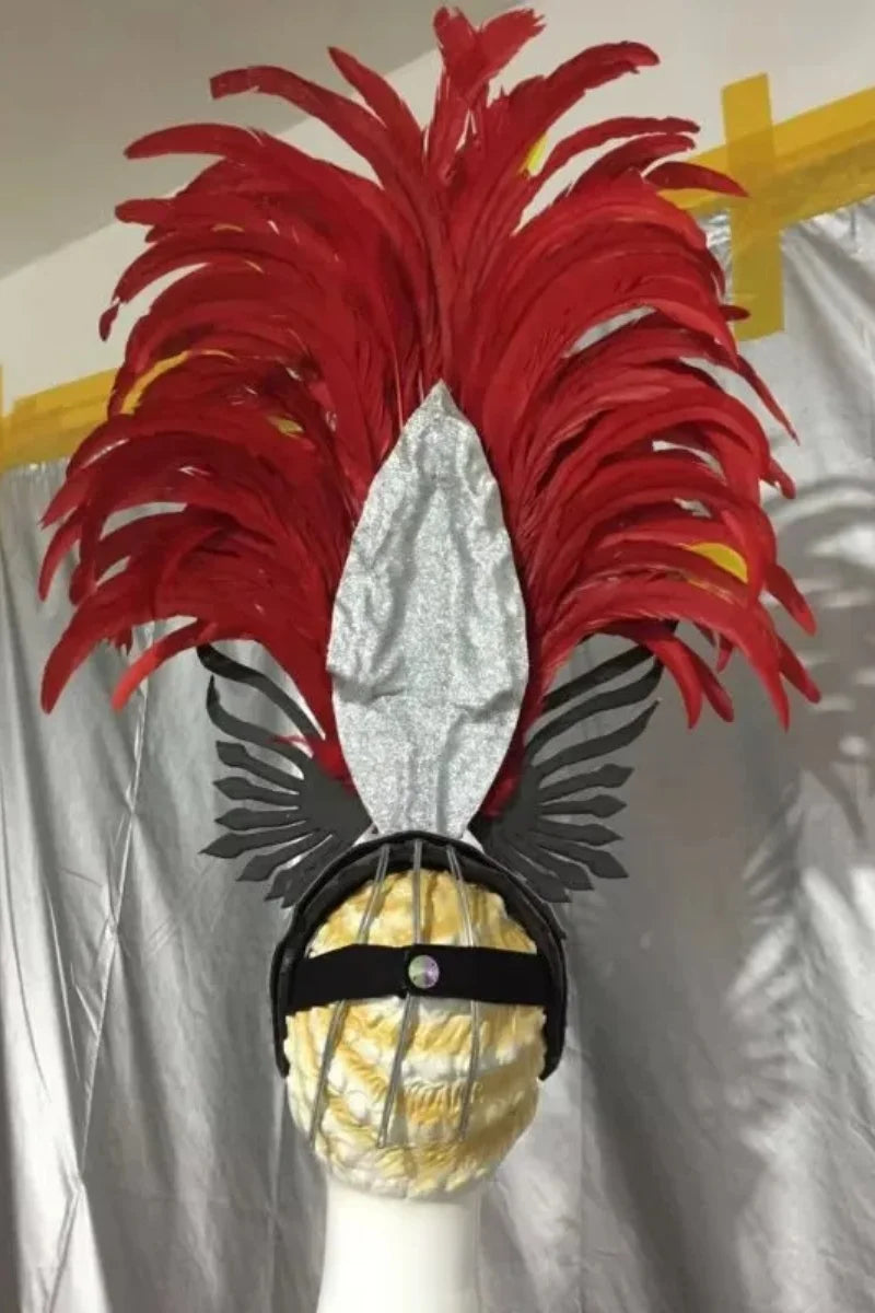 FASHIONABLE AND EXQUISITE HEADDRESS FEATHERS SAMBA DANCE CARNIVAL HALLOWEEN PARTY LATIN DANCE BAR PERFORMANCE HAT MASQUERADE