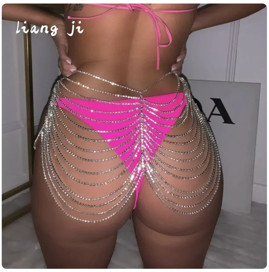 Crystal Bra & Mini Skirt Body Jewelry