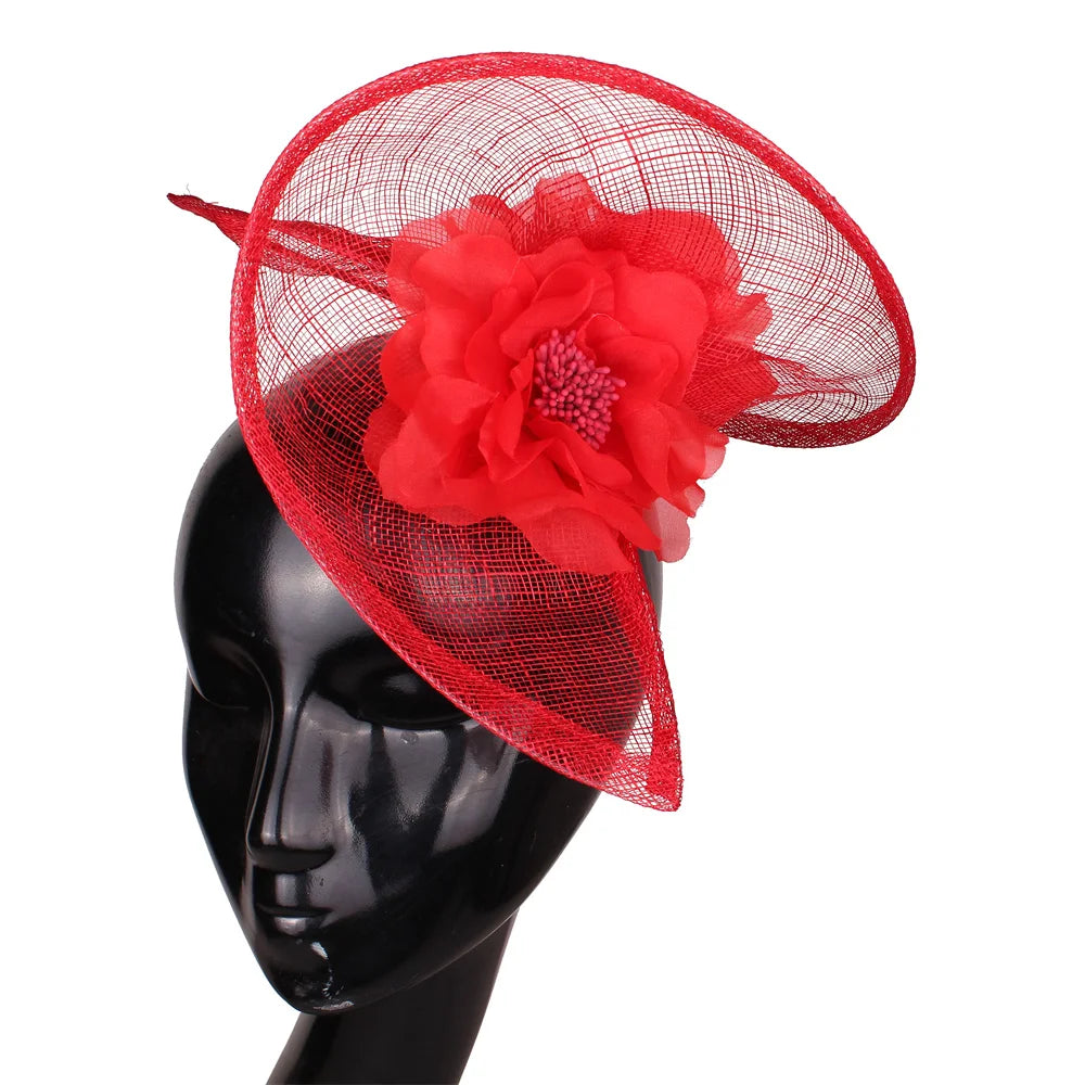 Feather Sinamay Clip Fascinator — 25 cm