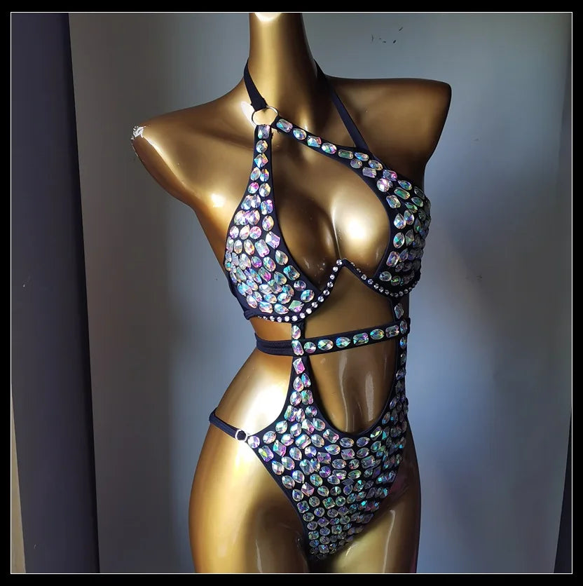Black One-Piece Costume Body Jewelry