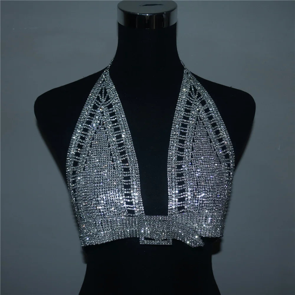 Crystal Vest Style Bra Body Chain