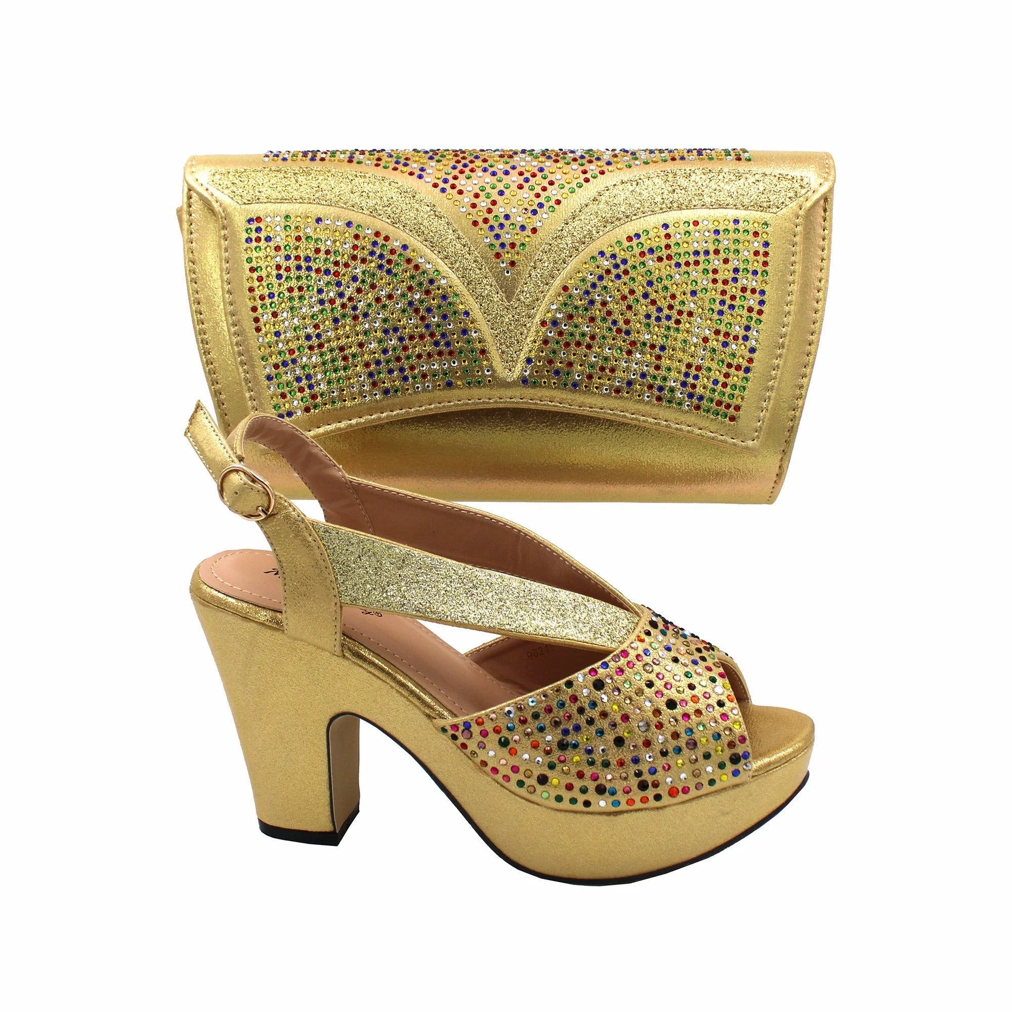 Designer African Shoes and Bag Set