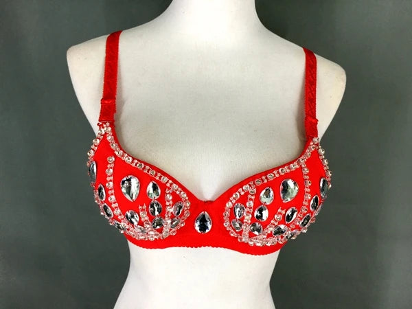 The Stardust A-Lister – Sparkling Handmade Rhinestone DJ & Singer Performance Bra Top