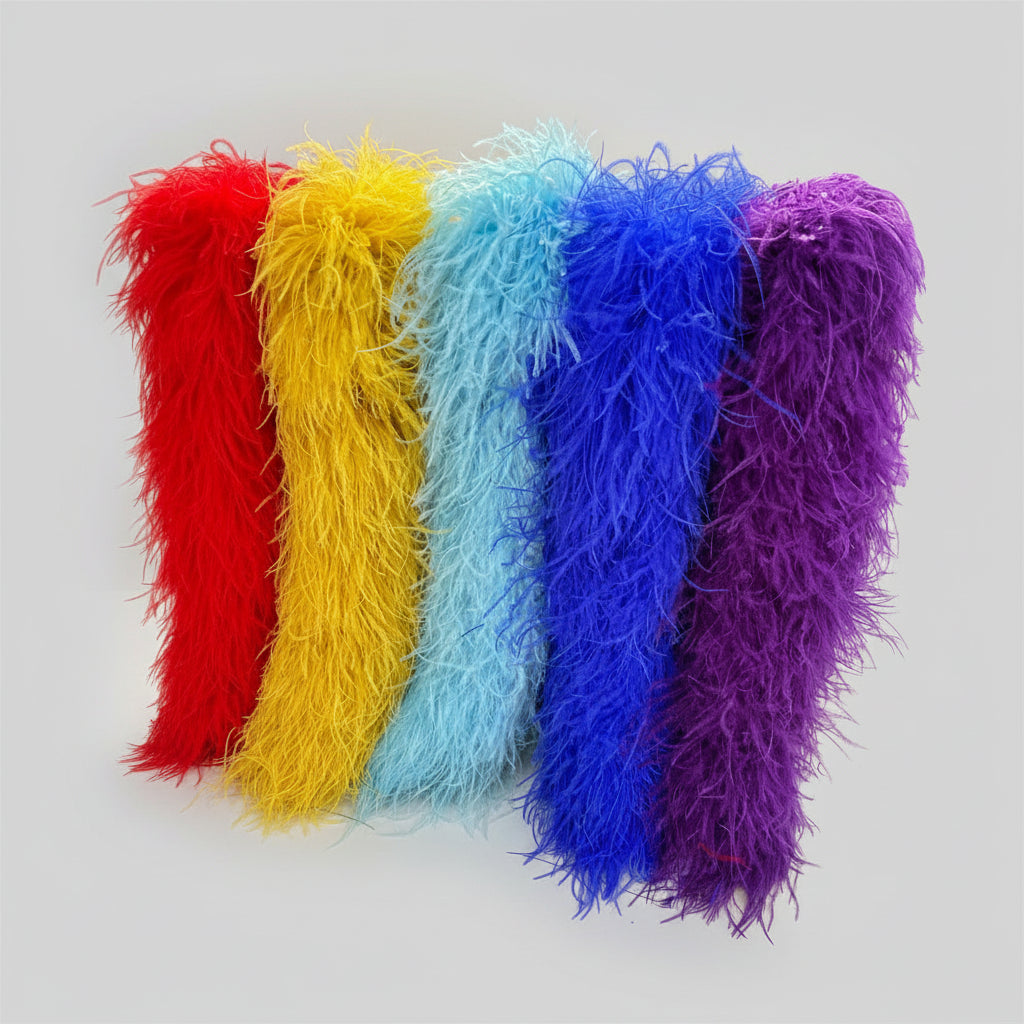 Premium Natural Ostrich Feather Multi-Ply Performance Boa