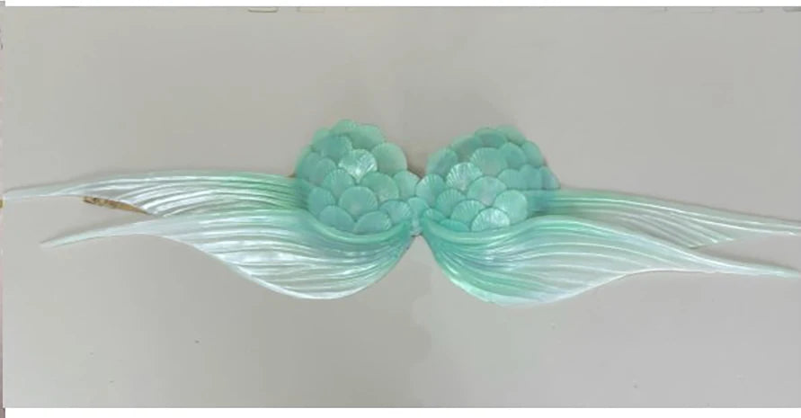 Realistic Woven Silicone Mermaid Bra Strapless Underwater Photoshoot Costume Top