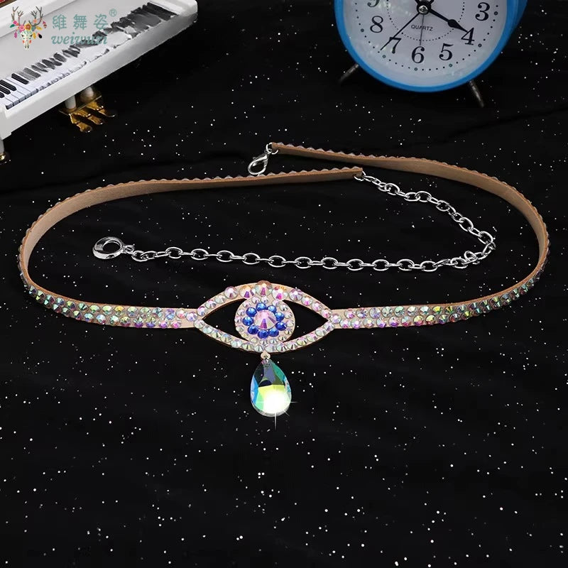 Layered Rhinestone Belly Dance Waist Belt