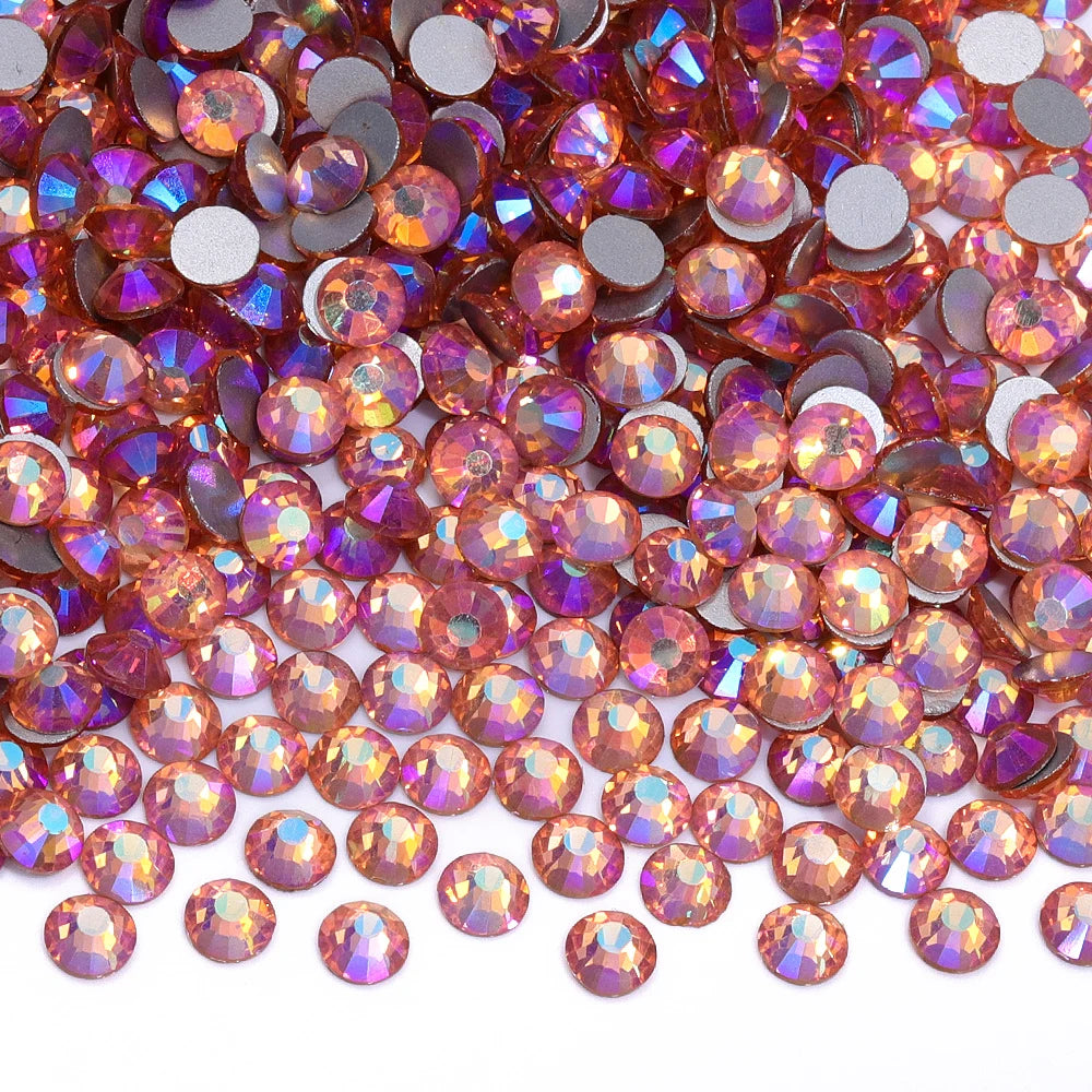 SS6-SS30 Top Quality Multi-color AB Non-Hotfix Flat-Back Glass Rhinestones