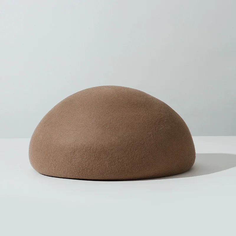 Wool Felt Pillbox Hat — 56–58 cm