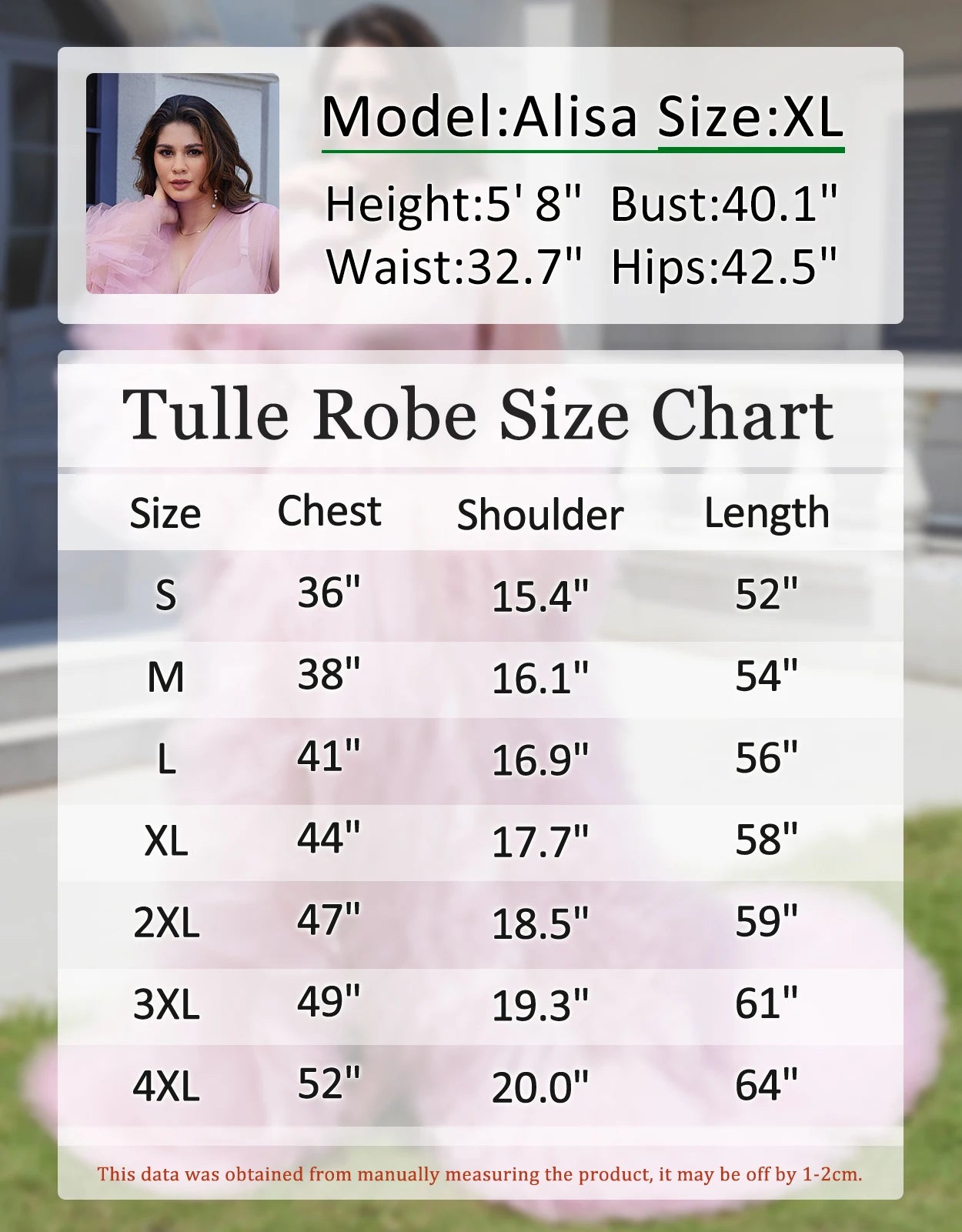 Voluminous Illusion Tulle Ruffle Long Robe Dressing Gown
