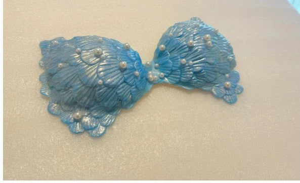 Realistic Silicone Mermaid Seashell Bra Strapless Underwater Photoshoot Costume Top