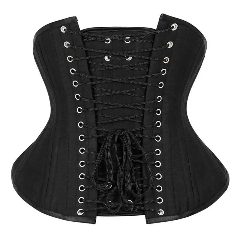 20 Steel Bone Cotton Underbust Corset Heavy Duty Waist Trainer Cincher