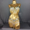 Dazzling Beaded & Sequined Belly Dance Bra & Belt 2-Piece Costume Set