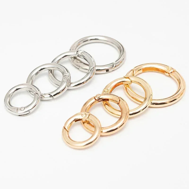 Metal Spring O-Ring Snap Clasp Clips for Bags, Keychains & DIY Crafts
