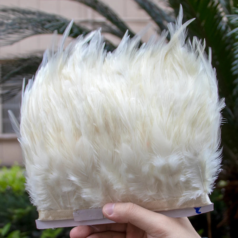 Rooster Feathers Trim Fringe Chicken Feather Strip