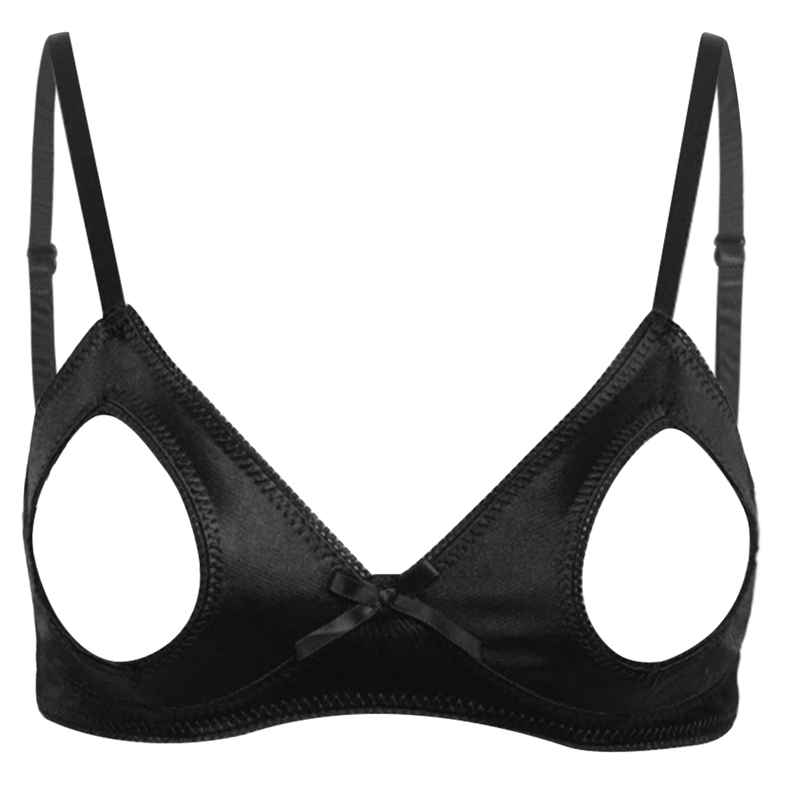 Hollow Out Open Nipple Shelf Bra