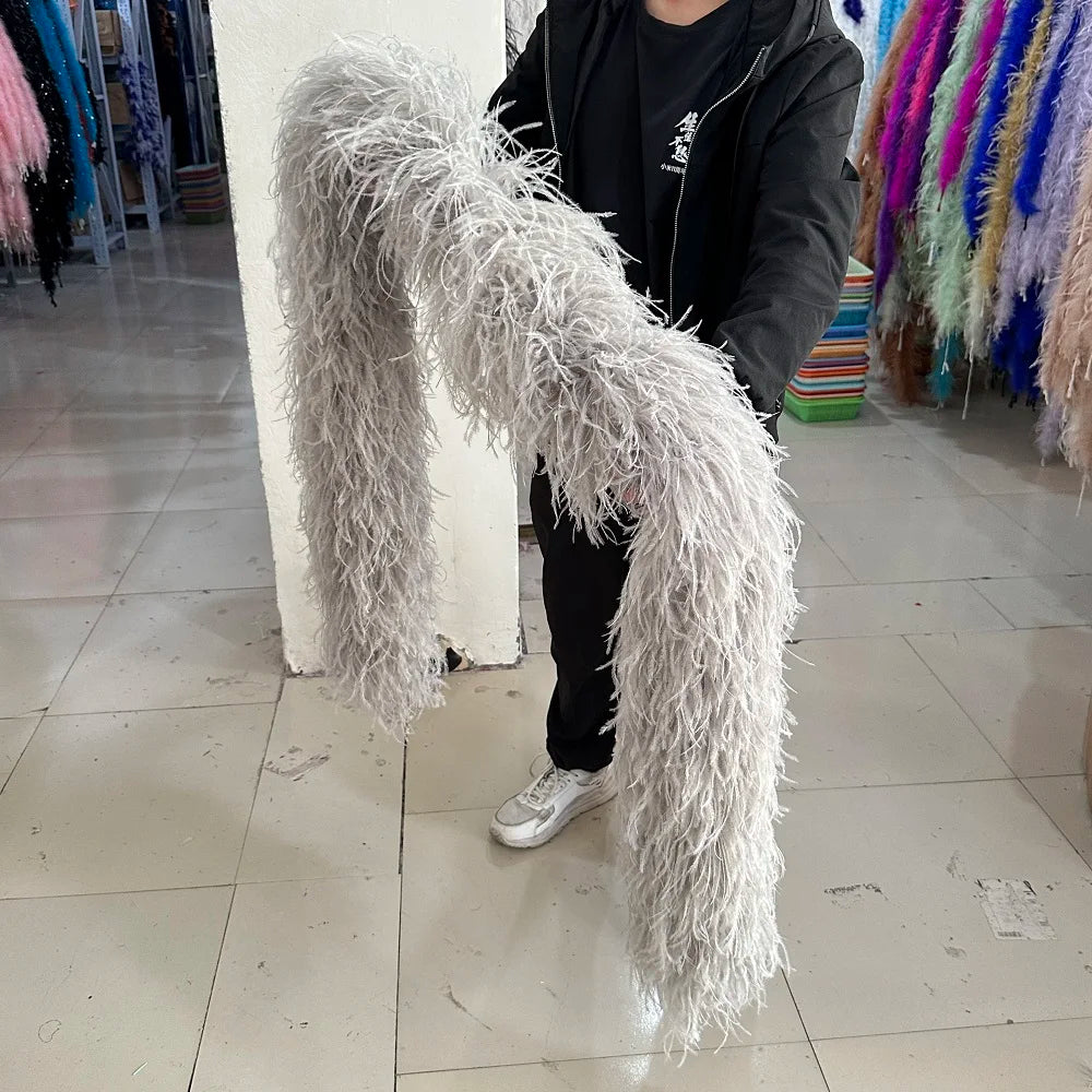 High-Density Ostrich Feather Performance Boa