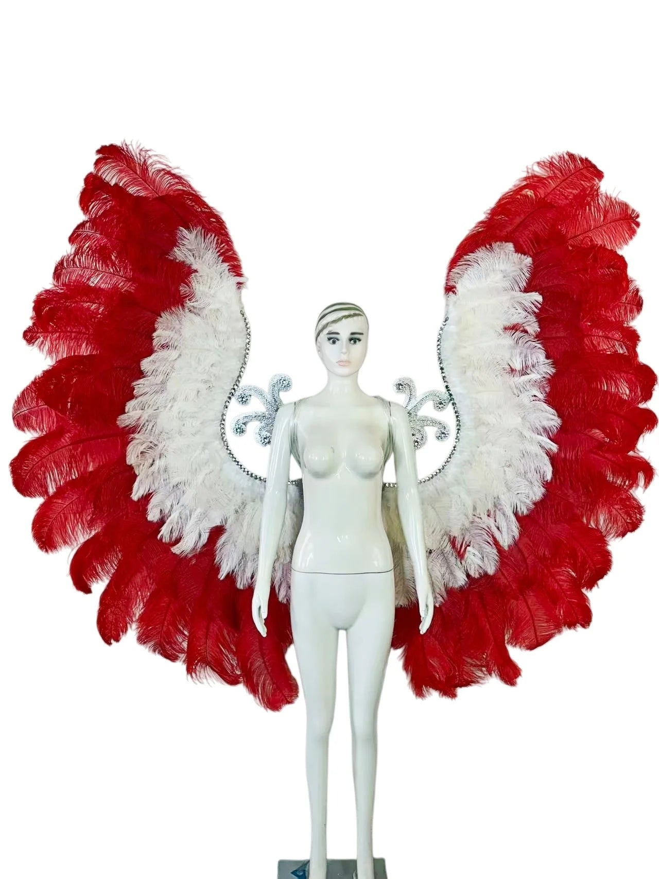 The Stardust Phoenix Wings – Deluxe Feathered Samba Backpiece & Stage Wings