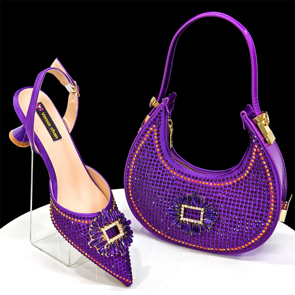 Italian Shoes And Bag Set