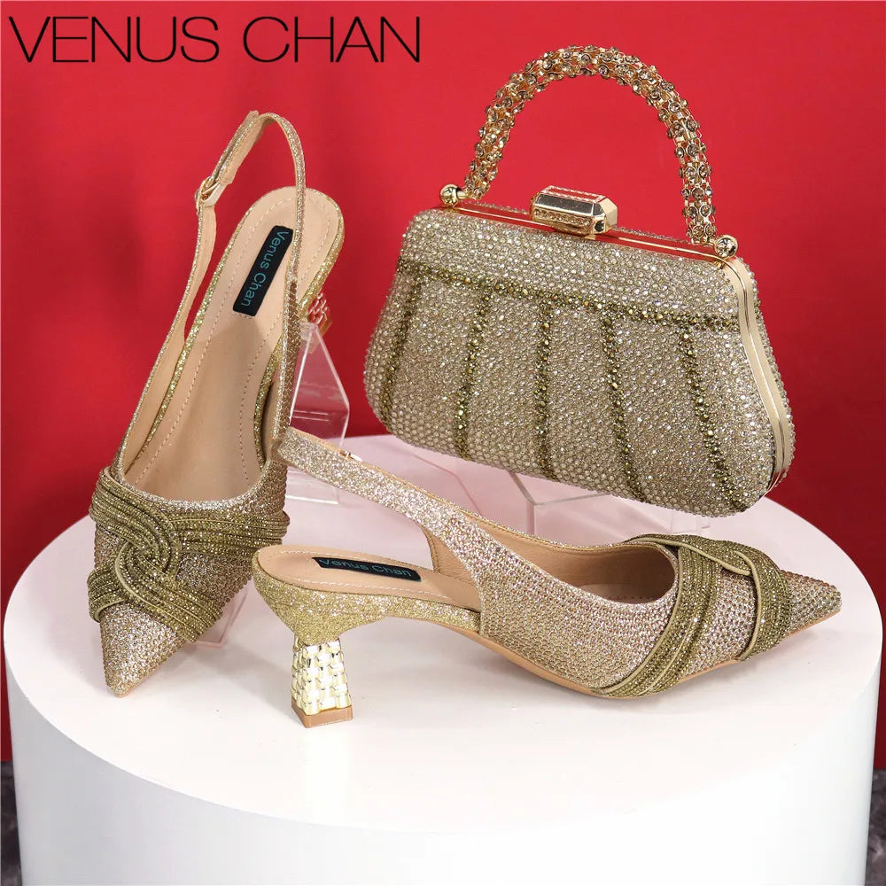 Italian Designer Shoes And Bag Set