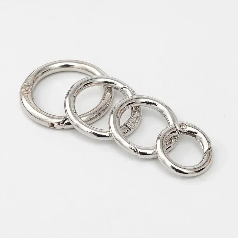Metal Spring O-Ring Snap Clasp Clips for Bags, Keychains & DIY Crafts