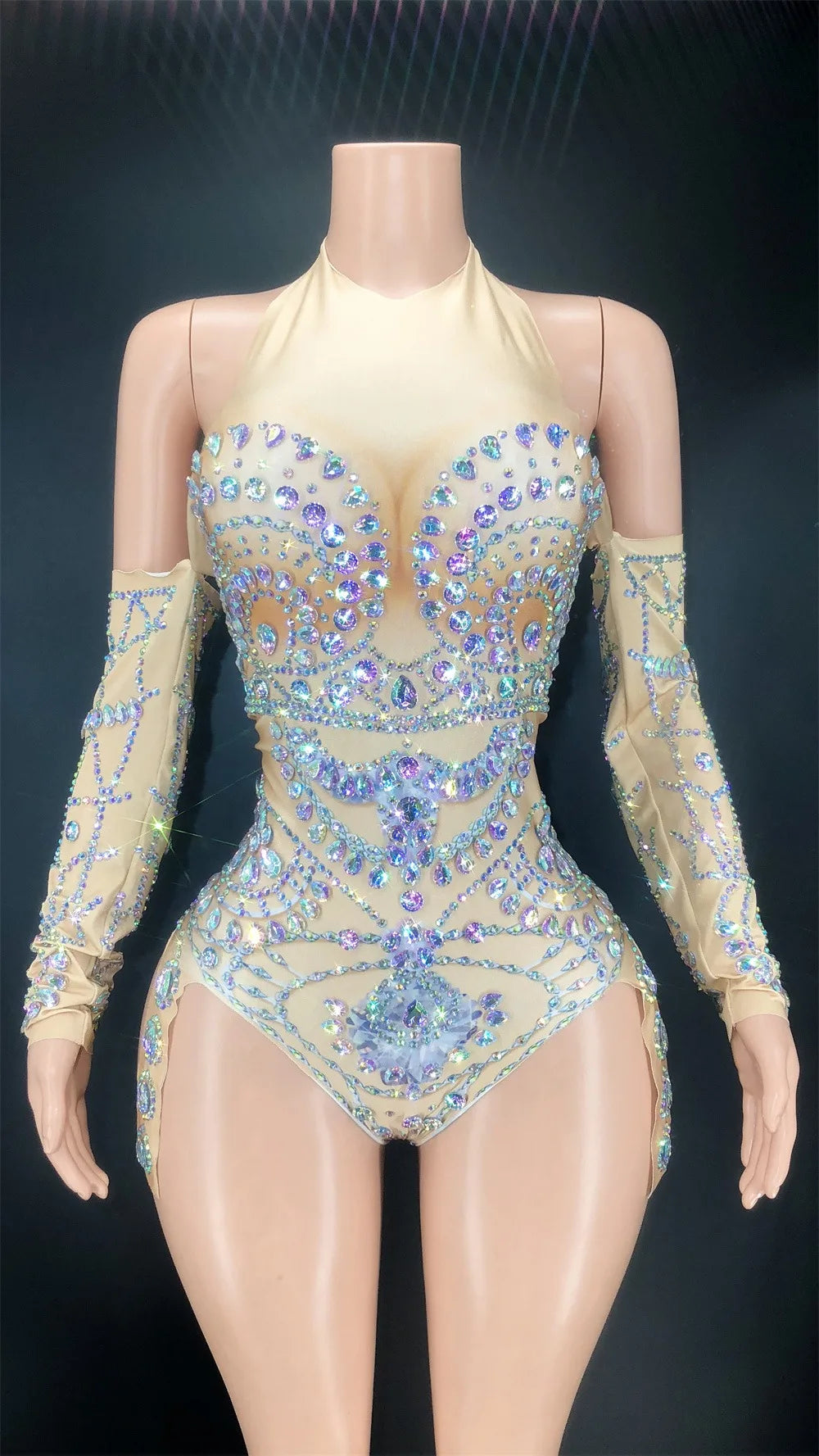 Rhinestone Stretch Performance Bodysuit