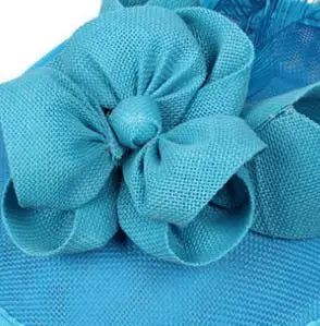 25cm 4-Layer Sinamay Bow Fascinator Headband Kentucky Derby Tea Party Pillbox Hat