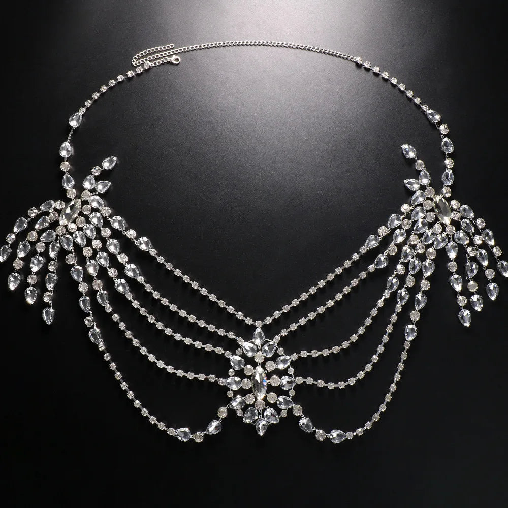 Crystal Beaded Shoulder Chain