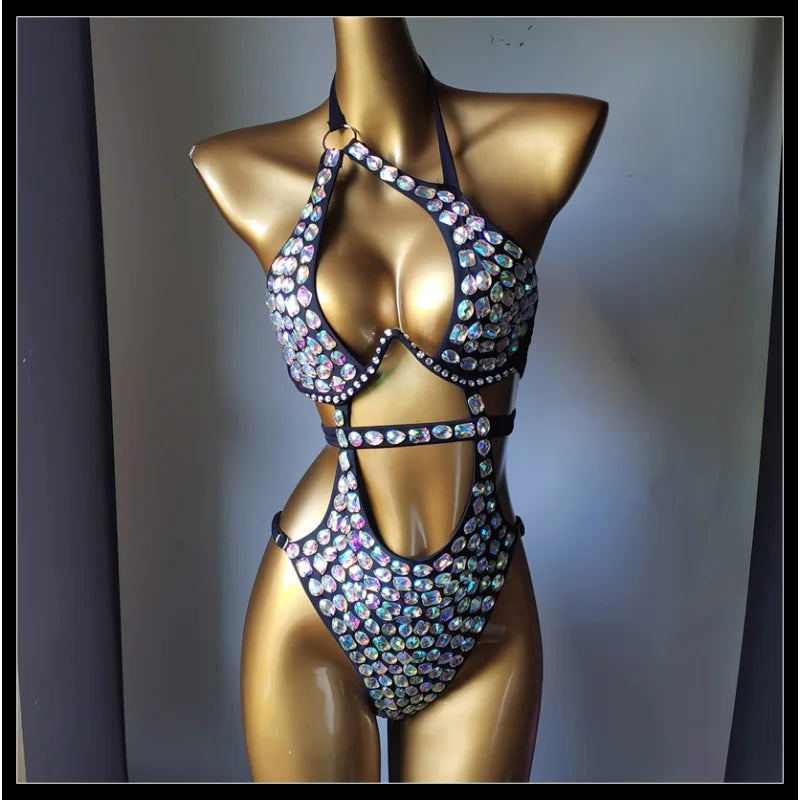Black One-Piece Costume Body Jewelry