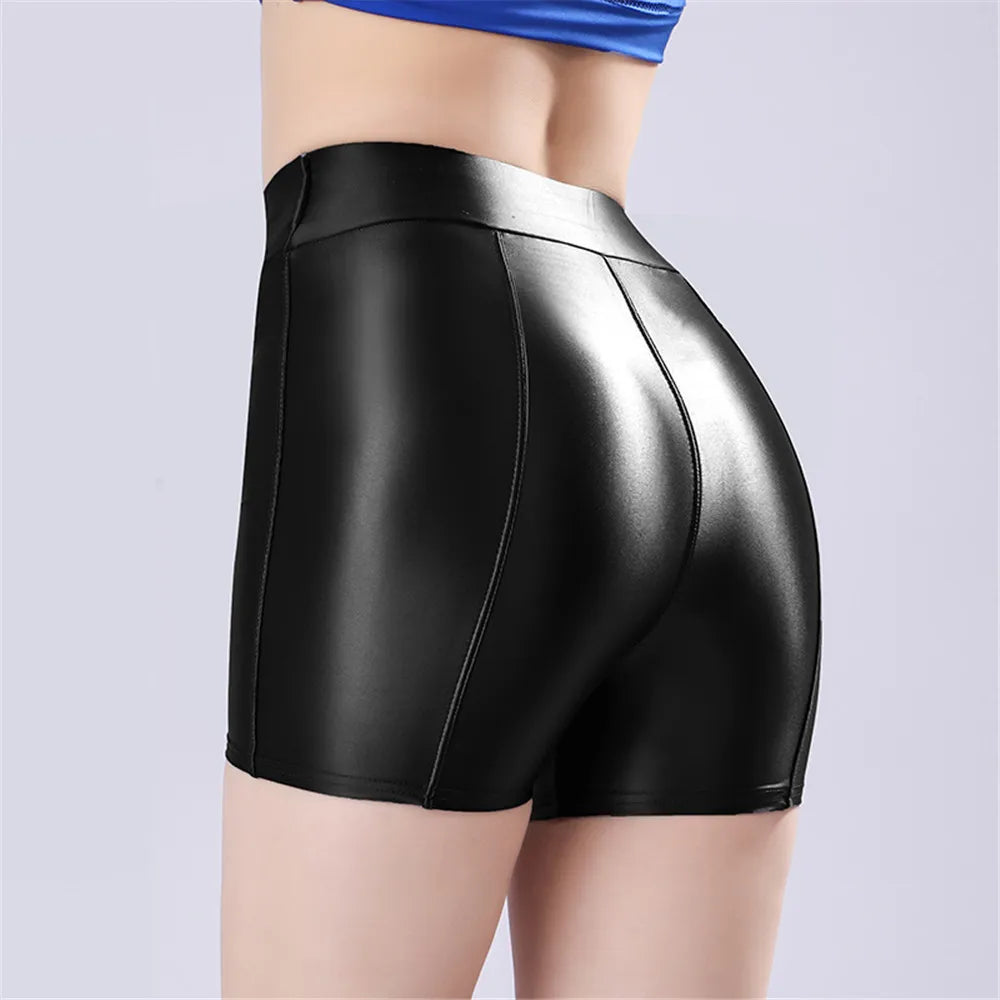 Sexy Women Smooth Shiny Satin Shorts Show Hip Wetlook Summer Shorts Candy Color Bottom Wear Safety Short Fashion Sexy Leggings