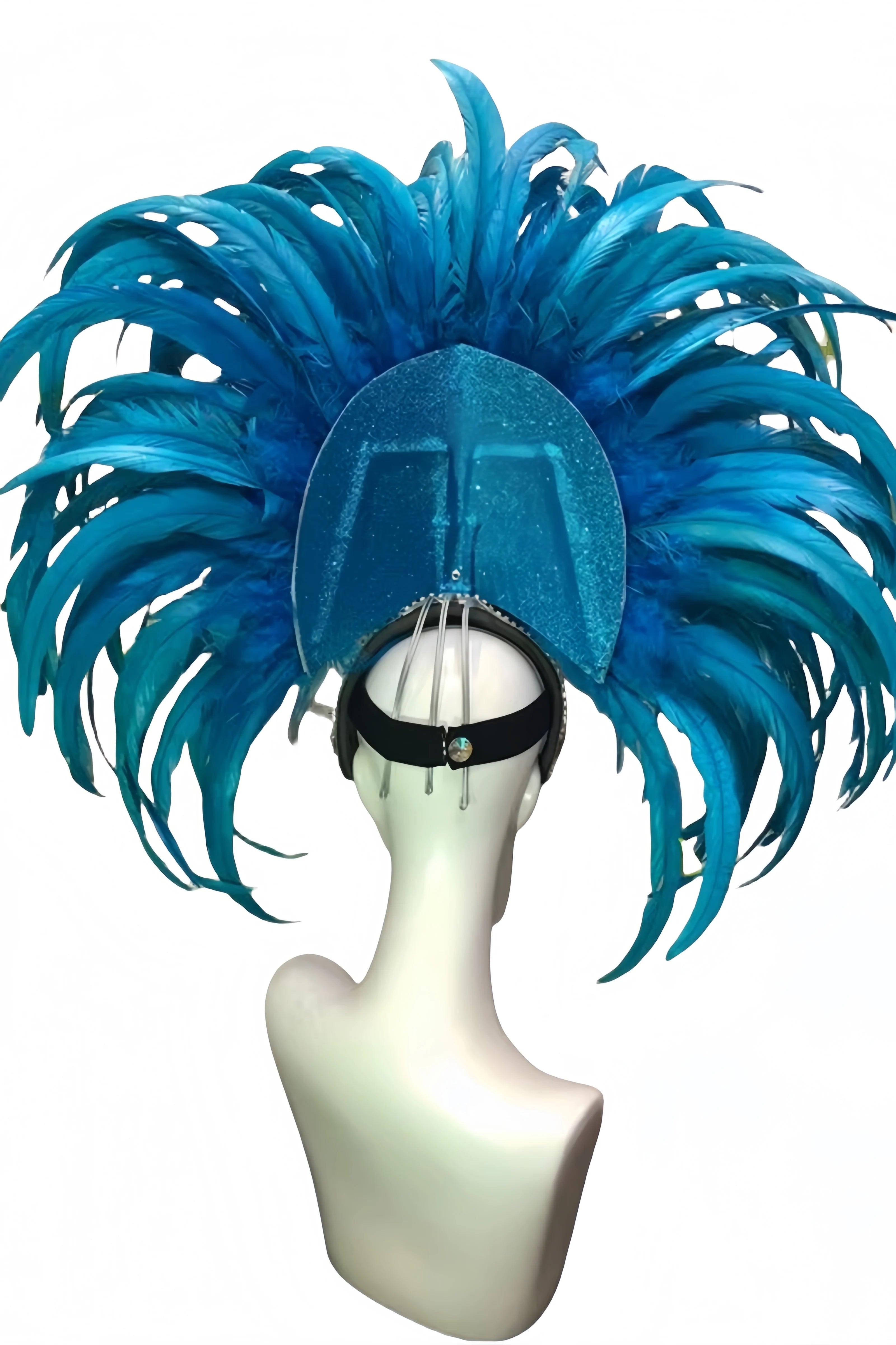 Feather headdress samba costume carnival halloween party bar performance hat makeup dance wings parade