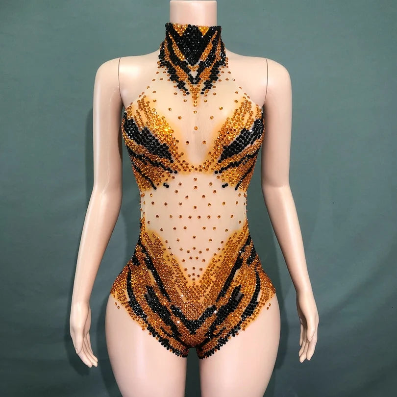 Sequin Showgirl Bodysuit Costume