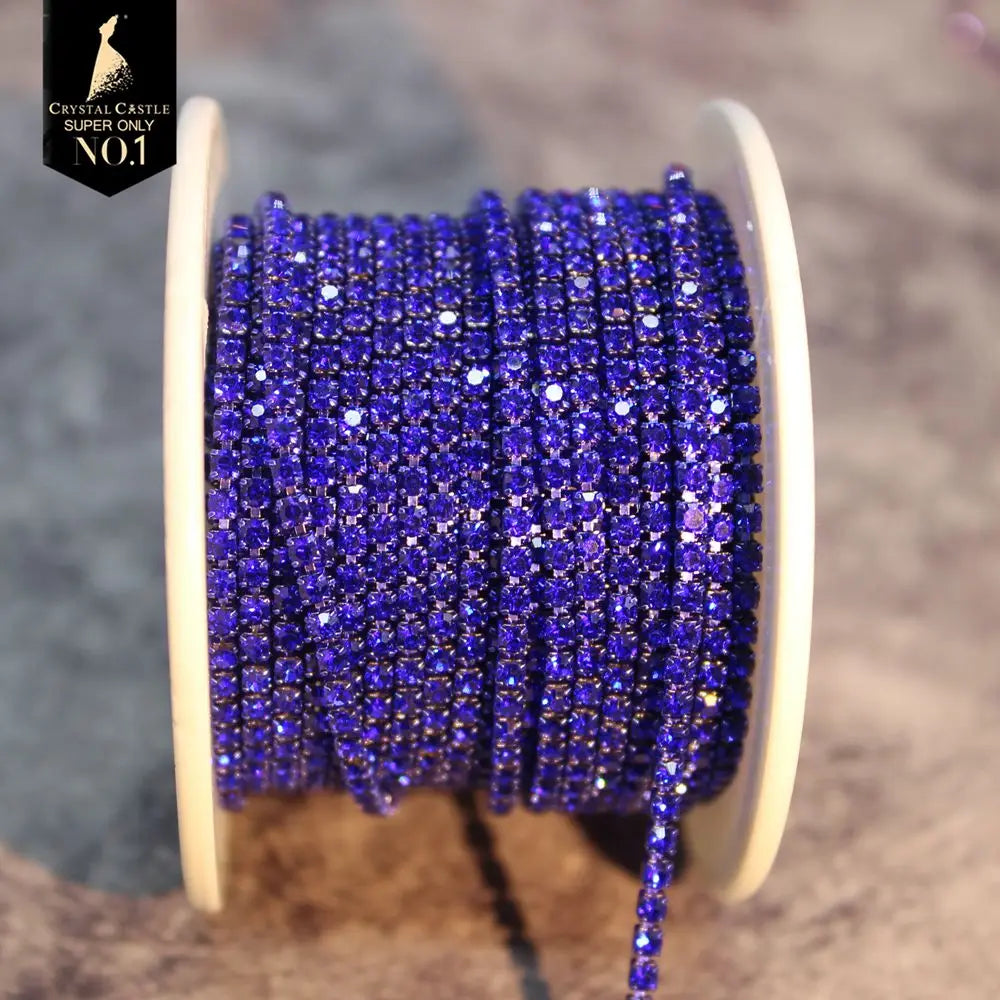 The Stardust Spectrum Stream – Premium Color-Matched Glass Crystal Rhinestone Cup Chain Trim