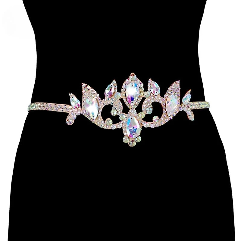 Layered Rhinestone Belly Dance Waist Belt