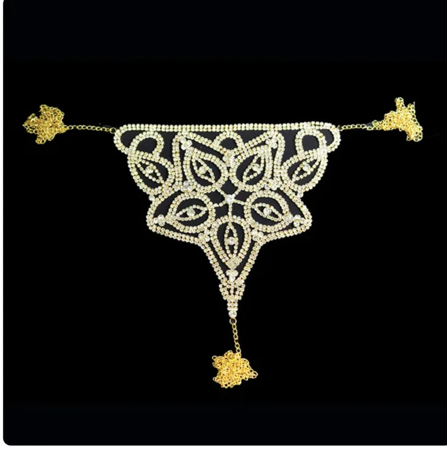 Rhinestone Bra & Thong Body Jewelry