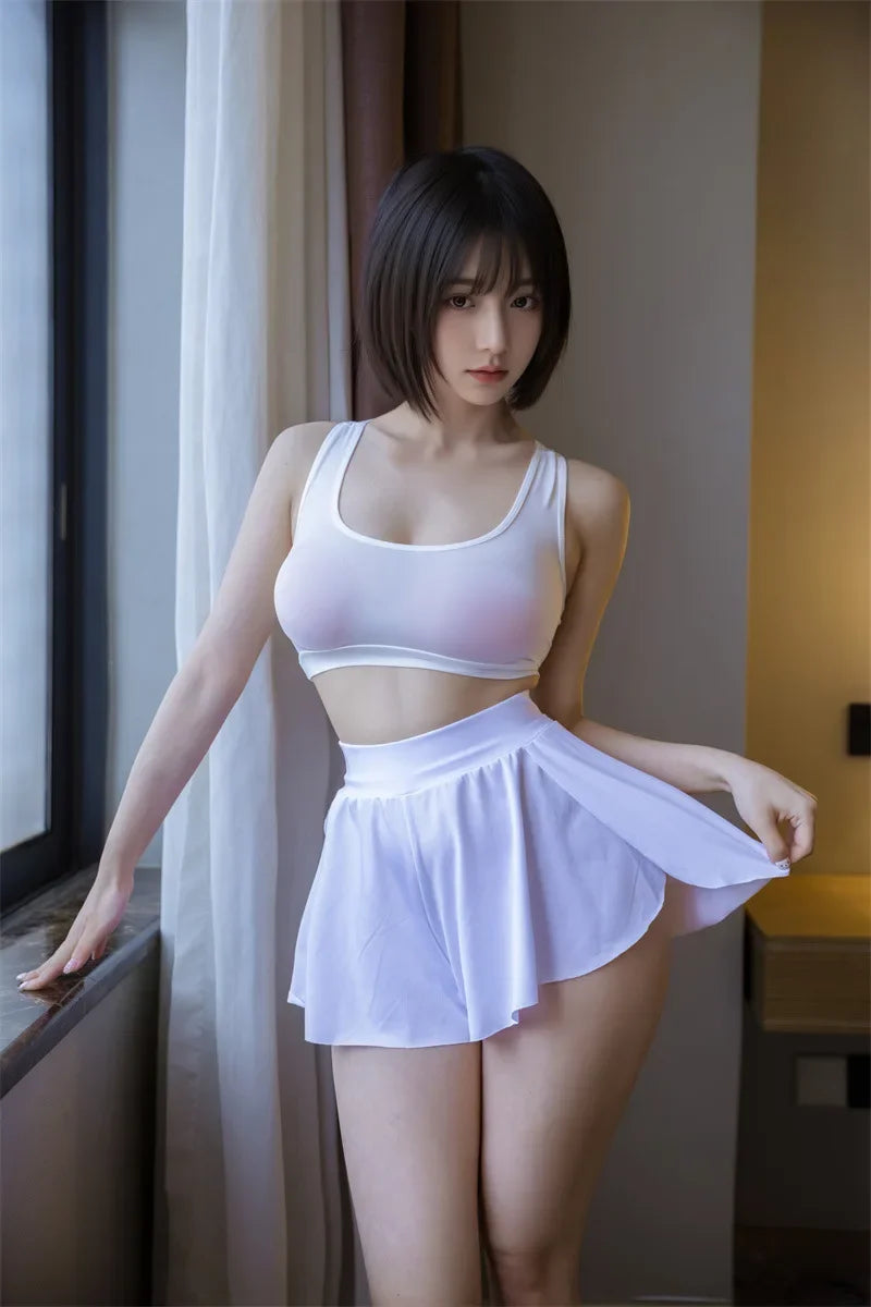Ice Silk High-Waist Split Flared Mini Shorts High-Stretch Micro Hot Pants