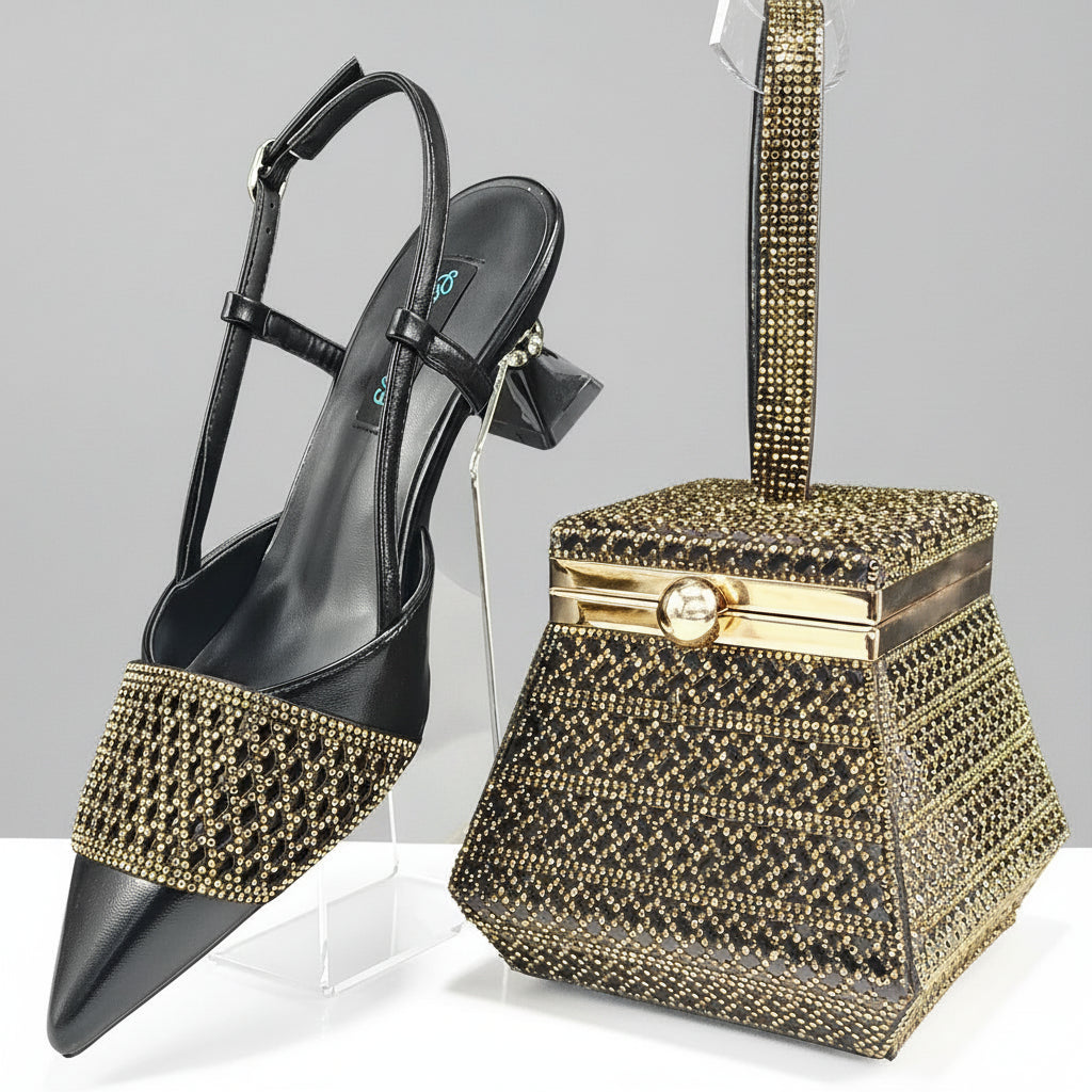 Showgirl Glitter Shoes and Bag Set