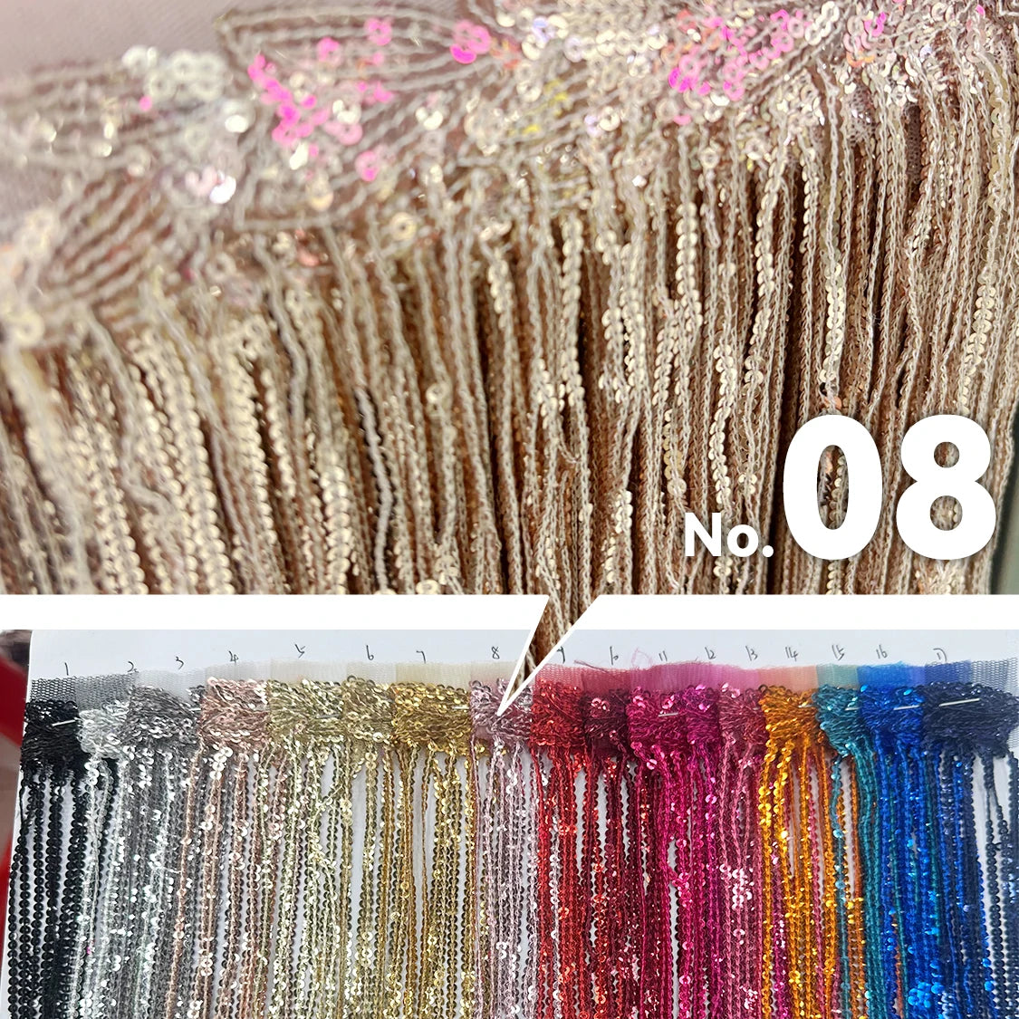 Premium Sequin Fringe Trim (20CM)