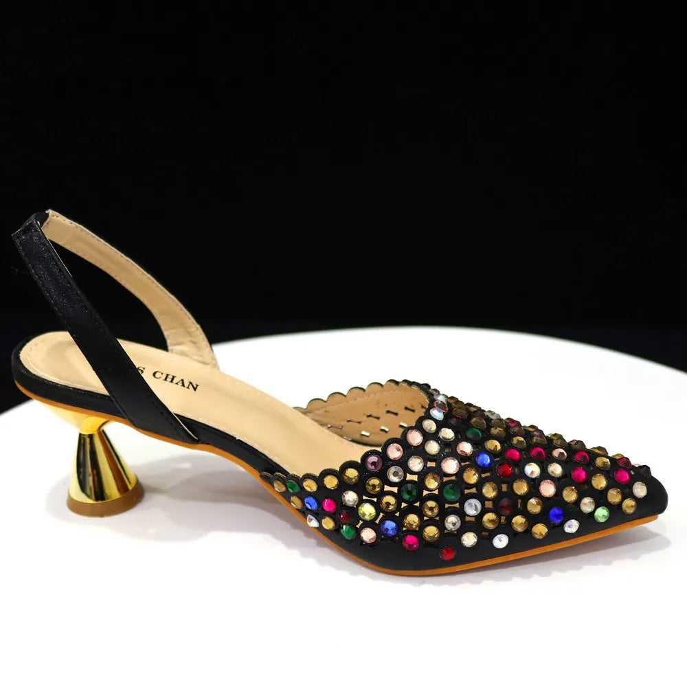 Diamond Design Shoe and Bag Set