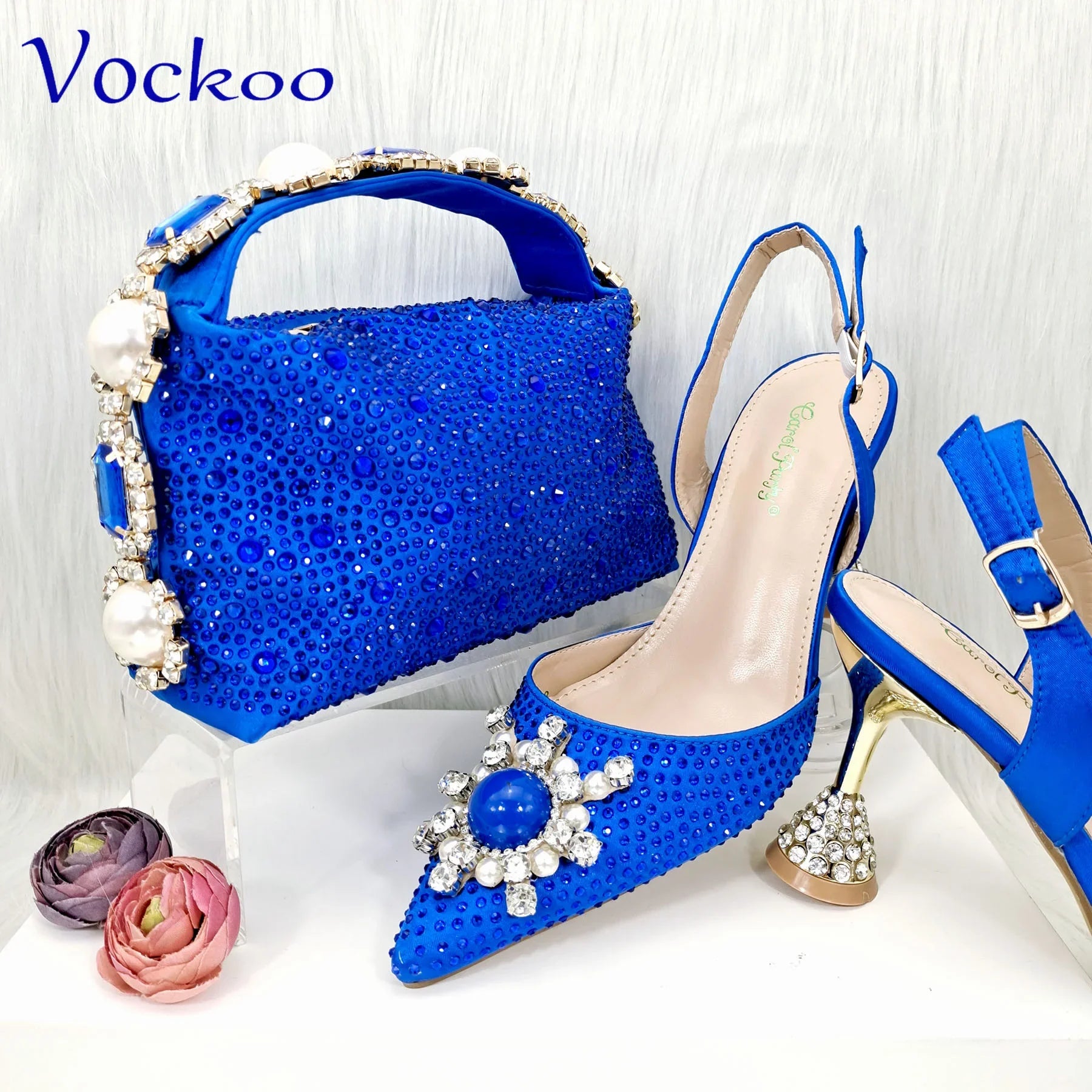 Crystal Shoes and Bag Set