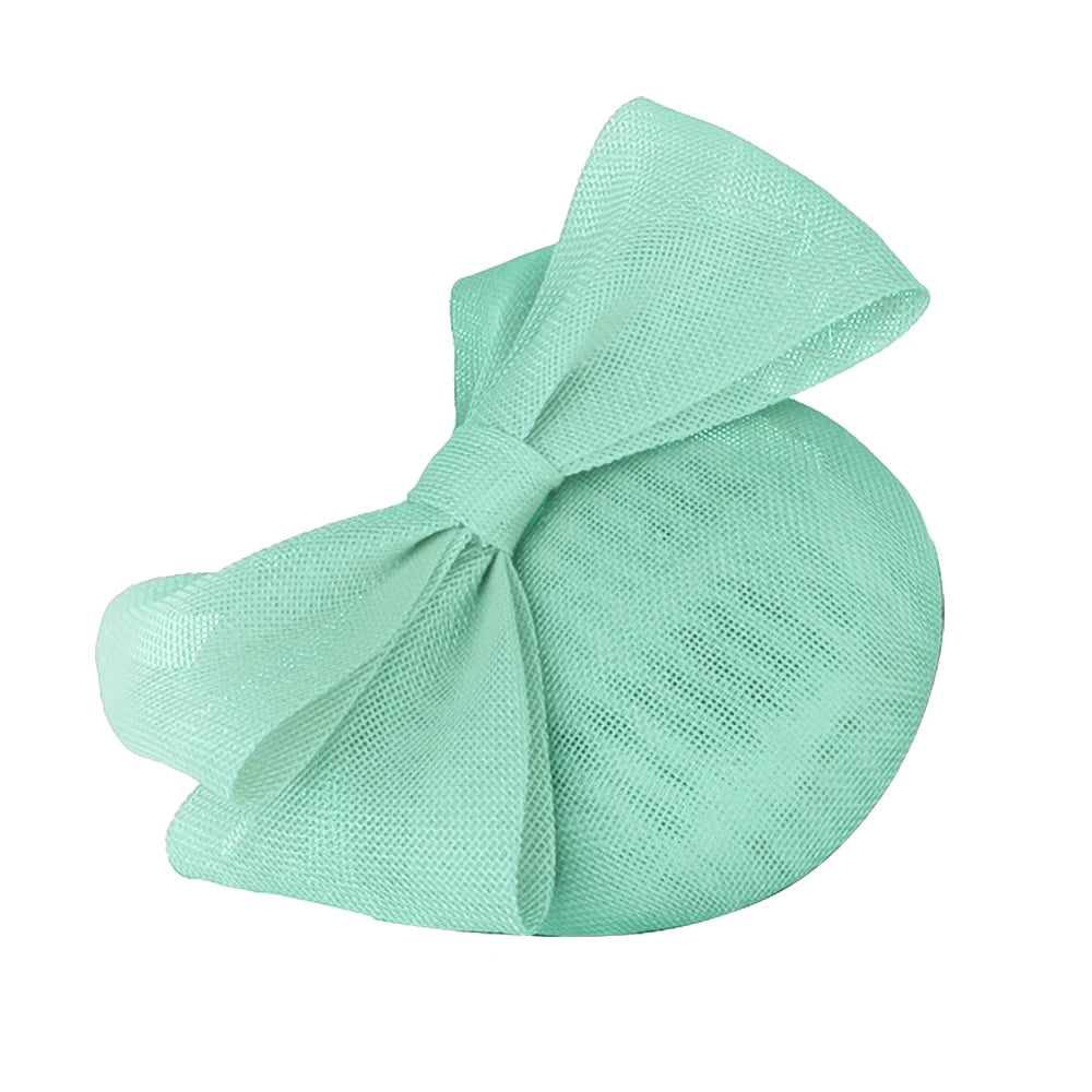 Elegant Sculpted Sinamay Bow Fascinator Headband Kentucky Derby Cocktail Hat