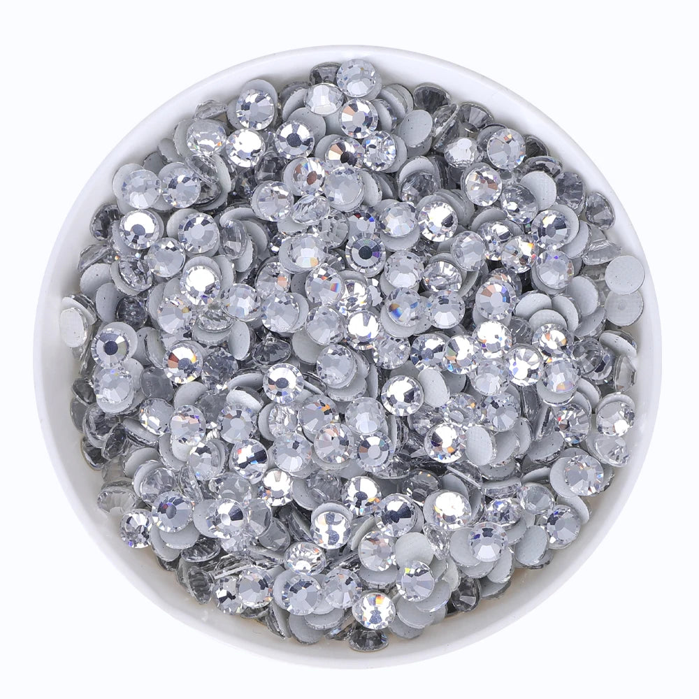 Glass Crystal Hot-Fix Rhinestones Flatback Strass Stones SS6-SS30 Bulk Pack