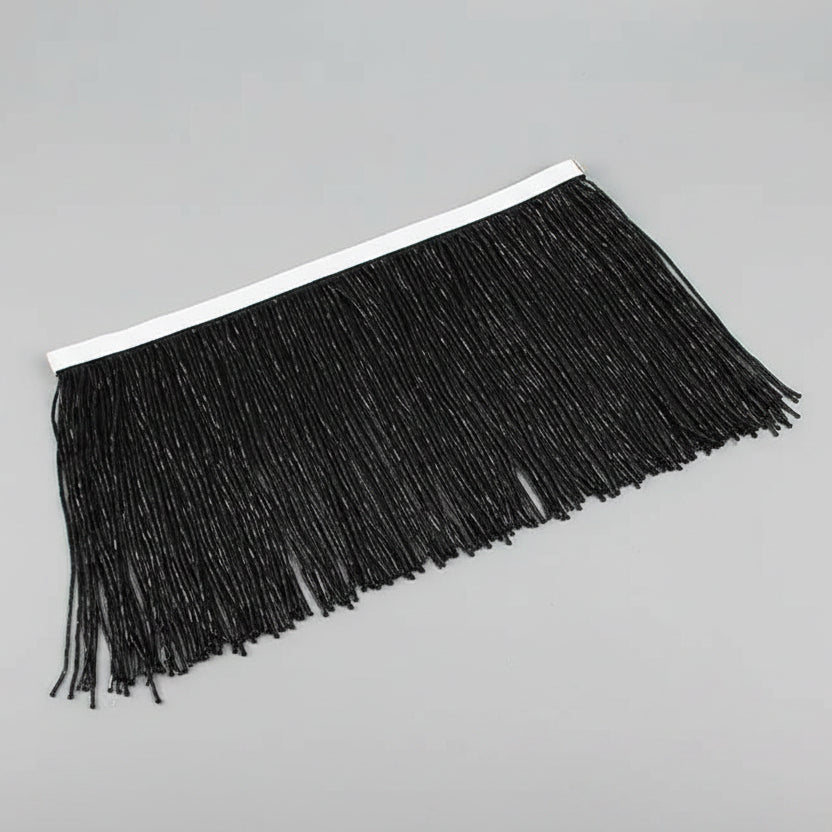 Long Glass Rhinestone Beaded Fringe Trim