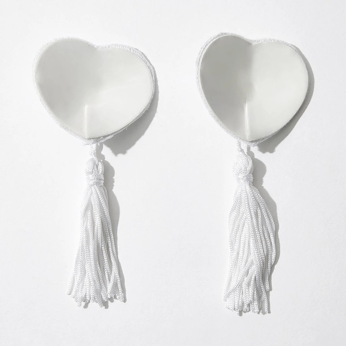 Sparkling Rhinestone Heart Pasties with Swinging Tassels Set