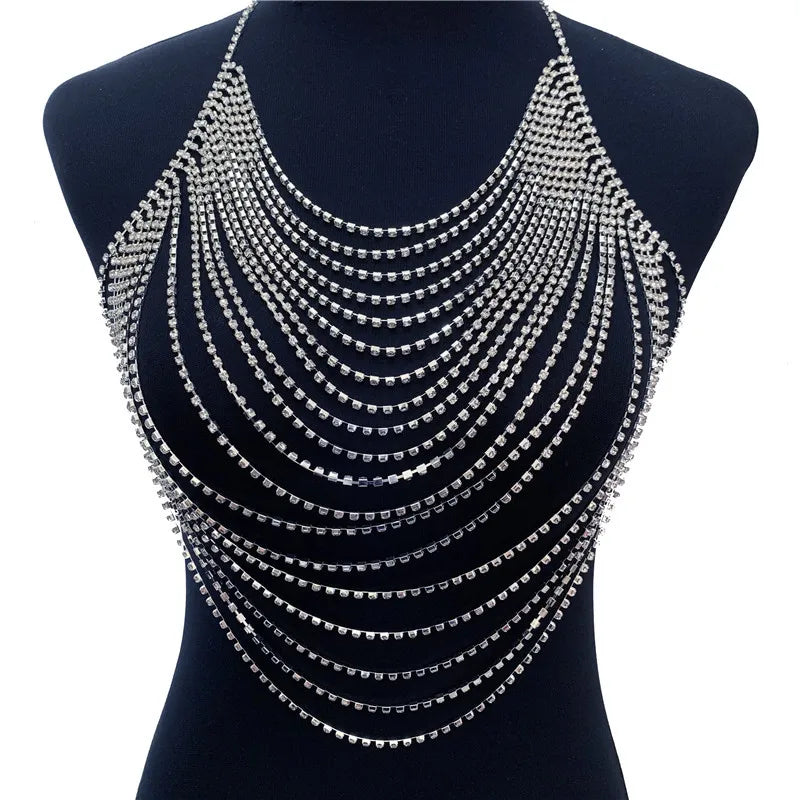 Crystal Sling Bra Body Chain