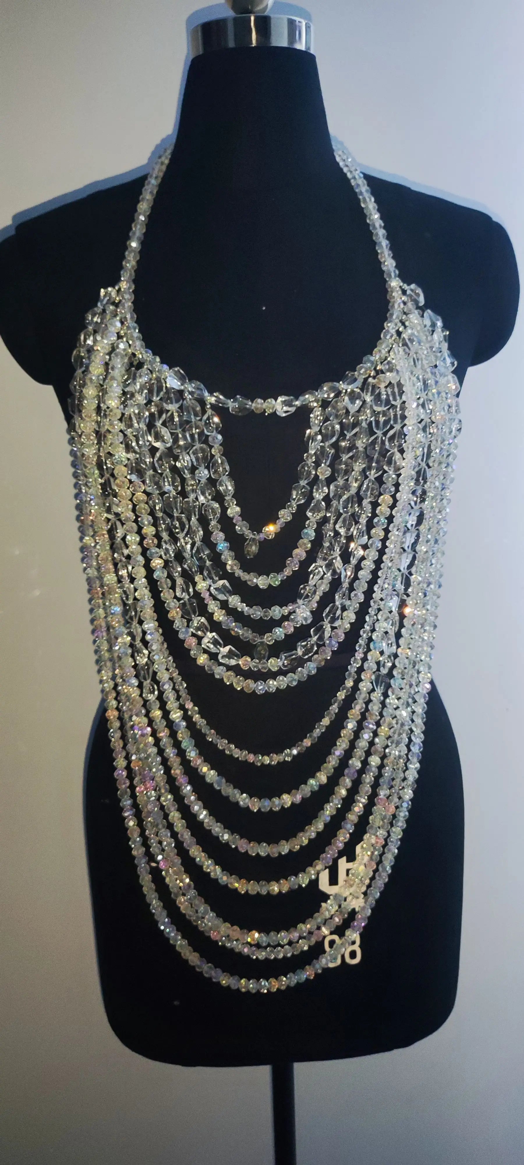 Handmade Multilayer Beaded Bra Chain & Statement Body Jewelry