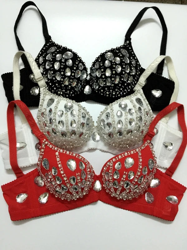 The Stardust A-Lister – Sparkling Handmade Rhinestone DJ & Singer Performance Bra Top