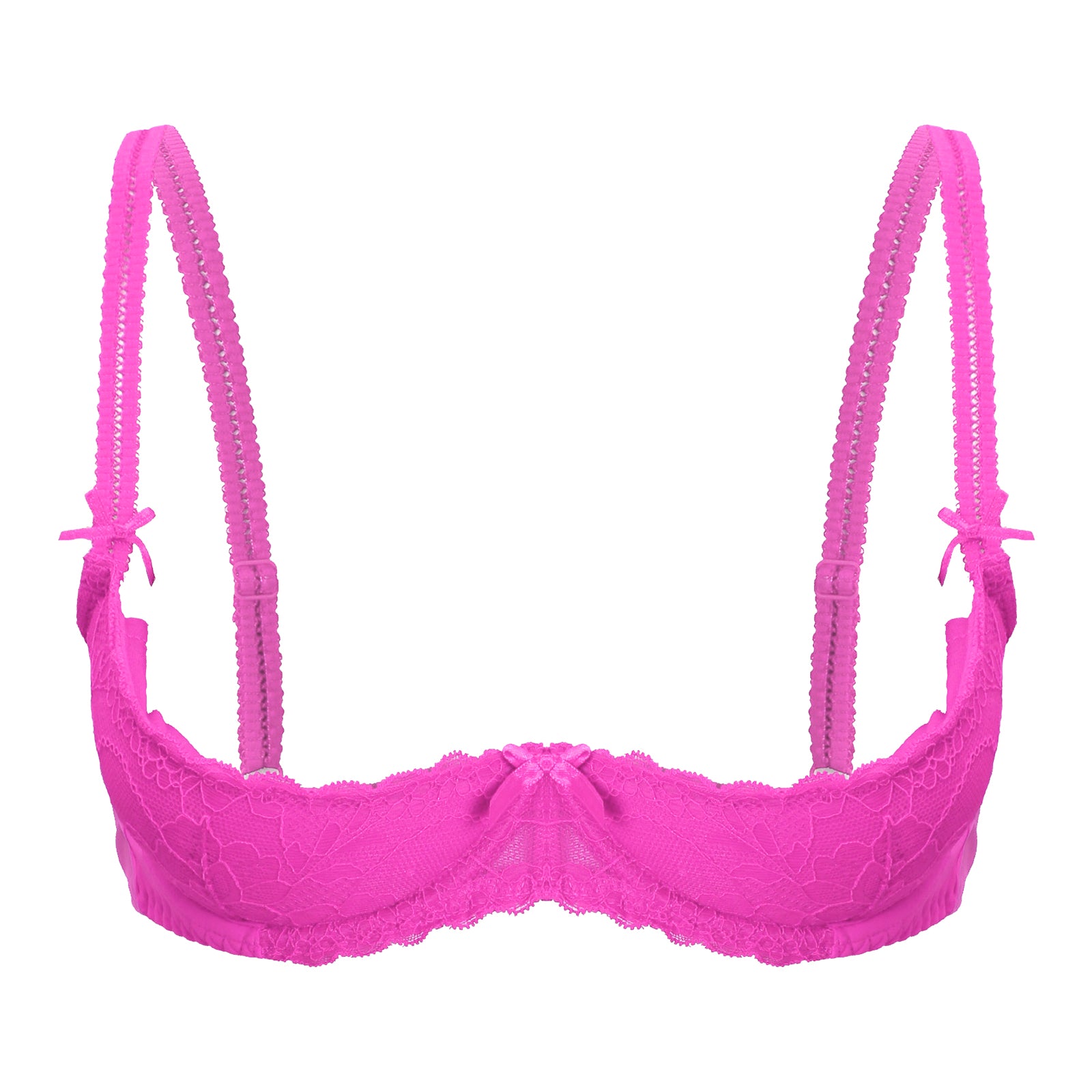 Lace Underwire Half-Cup Push-Up Bra